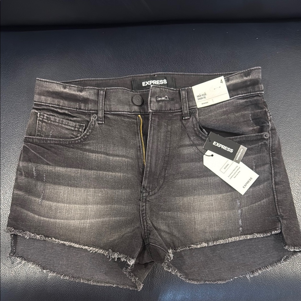 Express Women's Charcoal Jean Shorts